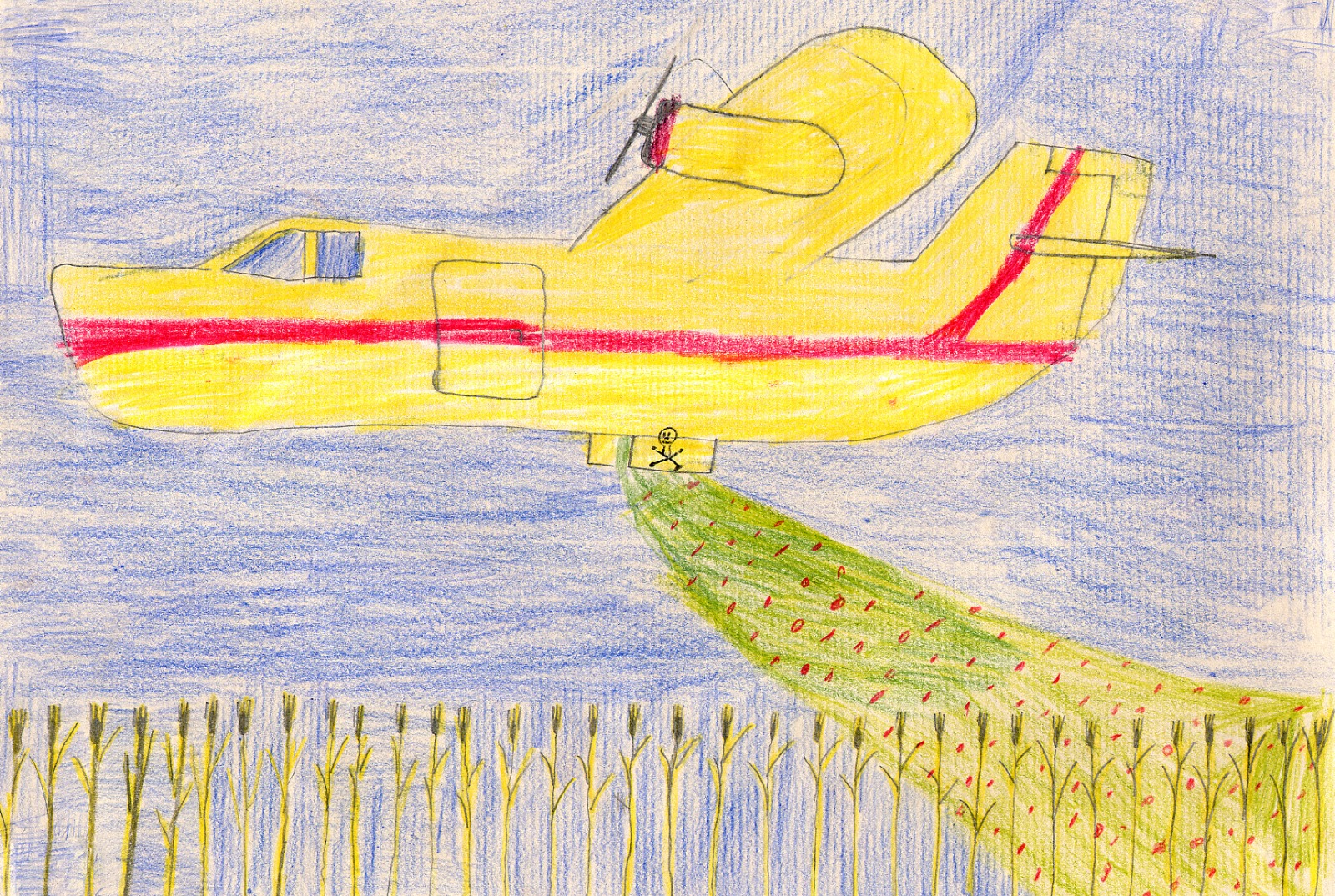 Zeichnung Schülerwettbewerb Agrarflieger